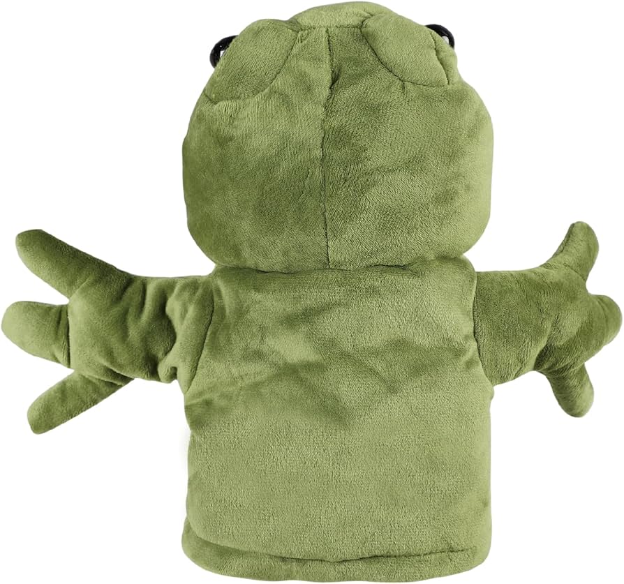 Amazon.co.jp: ColorfylCoco パペット人形 カエル (蛙) 口が動く